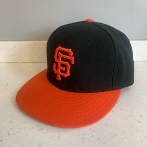 San Fransisco Giants New Era 59FIFTY Black Orange Fitted Cap 7 1/4